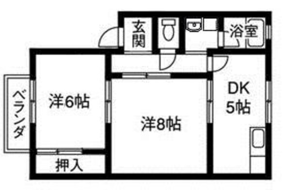 第2フリノウリンの物件間取画像